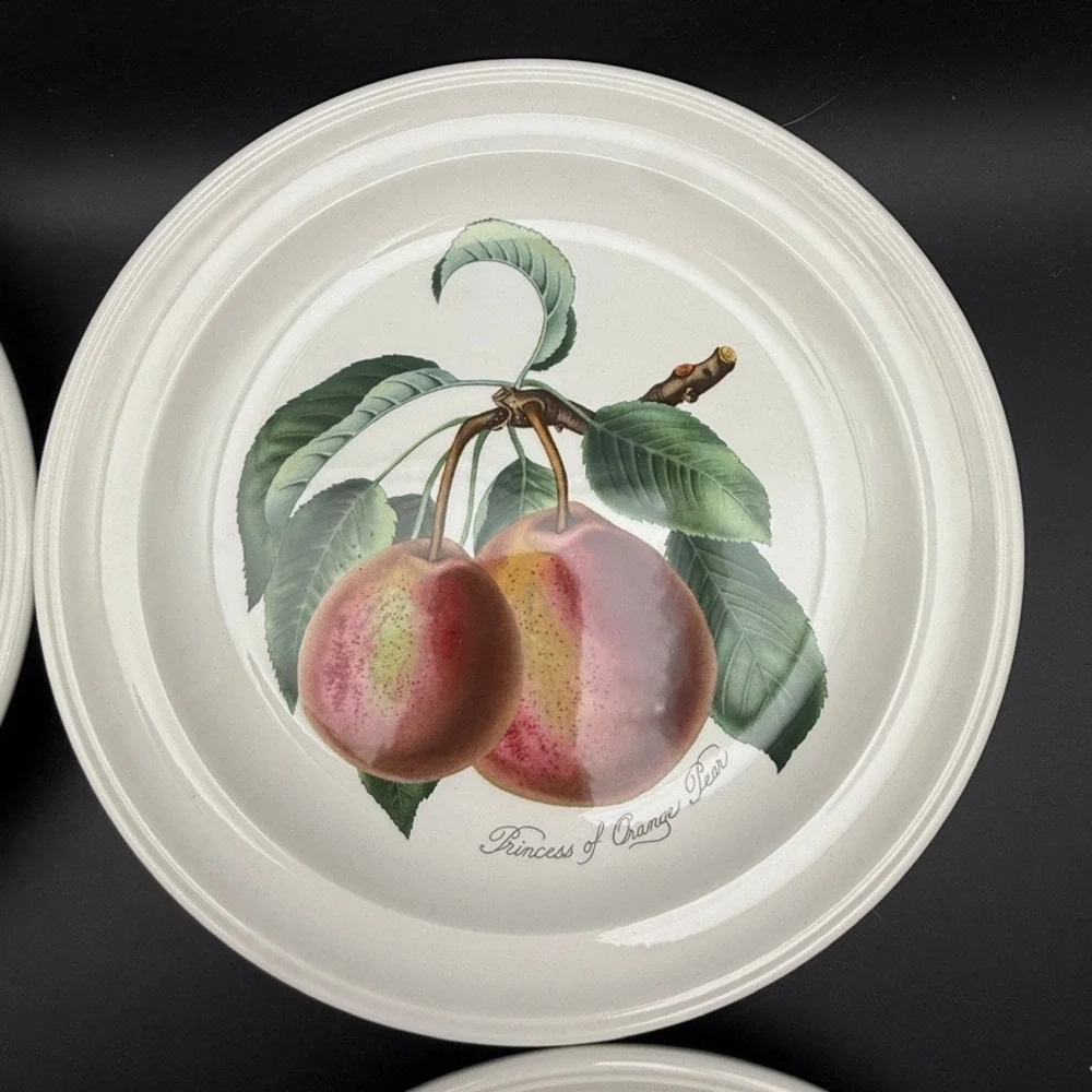 Set Of 4 Portmeirion Pomona Goddess of Fruits Salad Plates 8 1/2